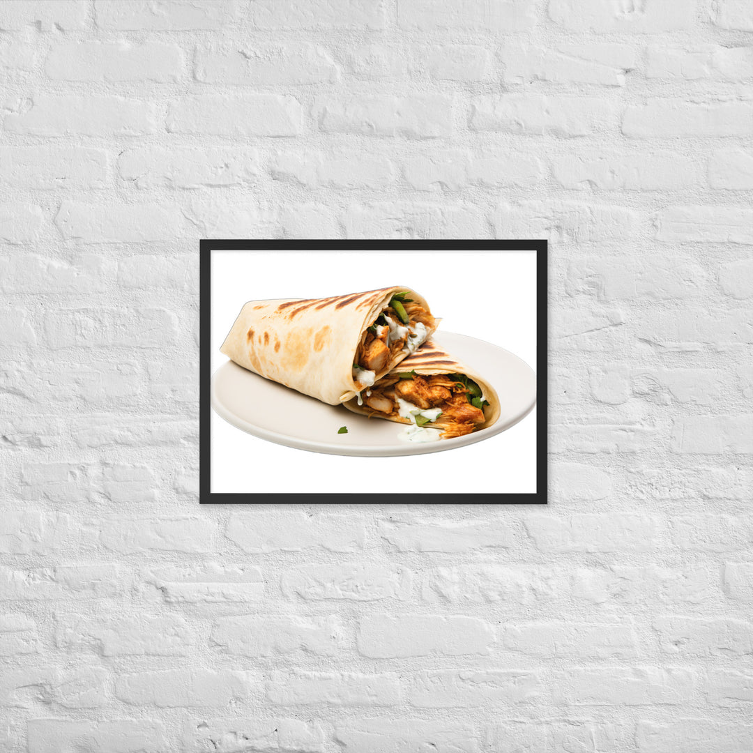 Spiced Chicken Shawarma Framed poster 🤤 from Yumify.AI