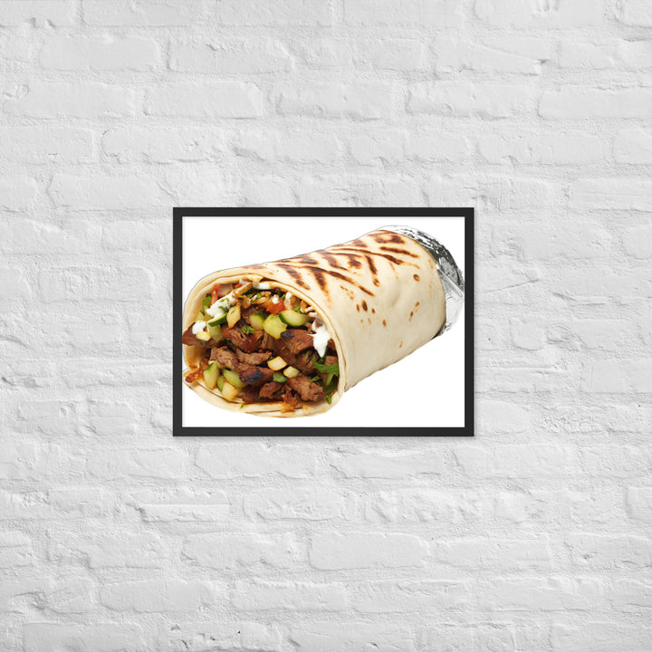 Mixed Meat Shawarma Framed poster 🤤 from Yumify.AI