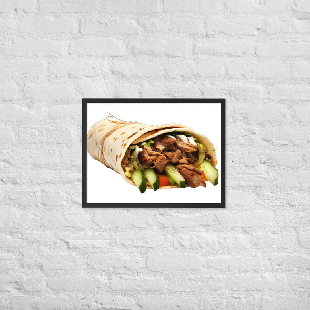 Mixed Meat Shawarma Framed poster 🤤 from Yumify.AI