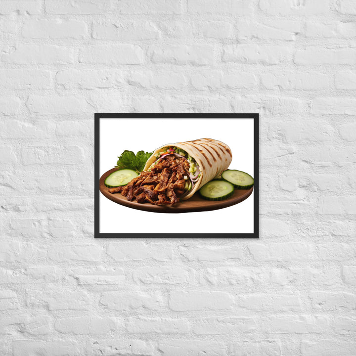 Mixed Meat Shawarma Framed poster 🤤 from Yumify.AI