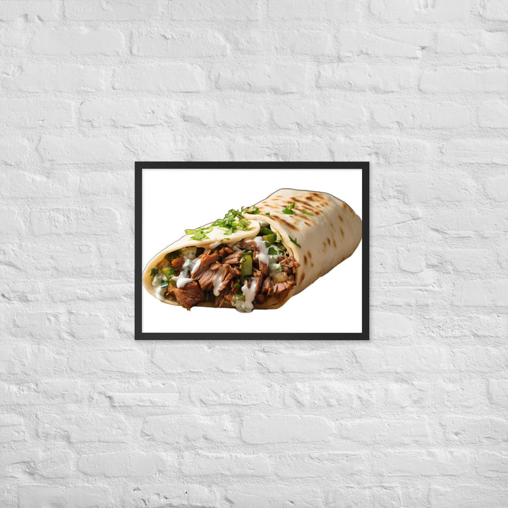 Lamb Shawarma Delight Framed poster 🤤 from Yumify.AI