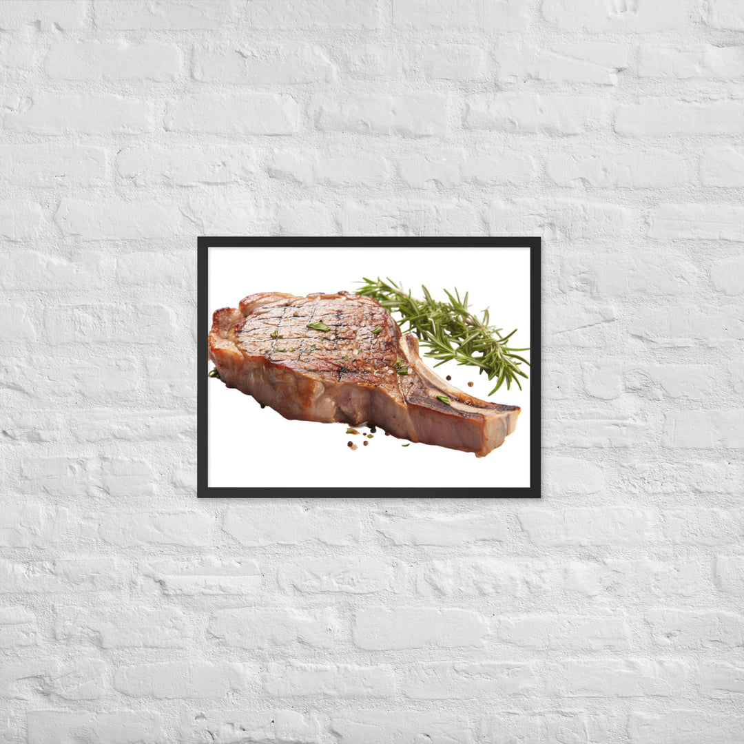 T Bone Steak with Herbs Framed poster 🤤 from Yumify.AI