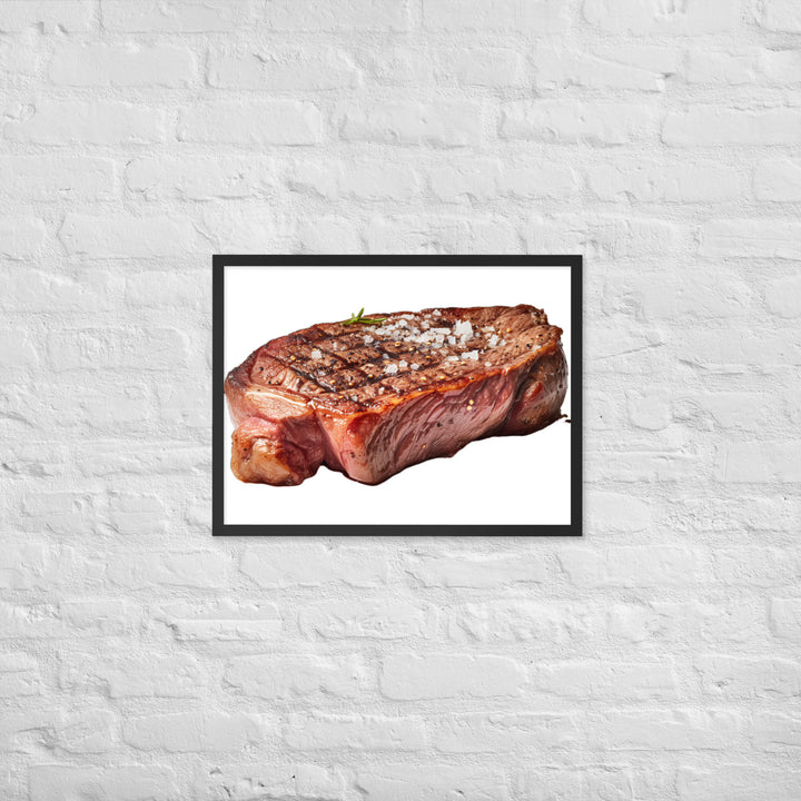 Sizzling Ribeye Steak Framed poster 🤤 from Yumify.AI