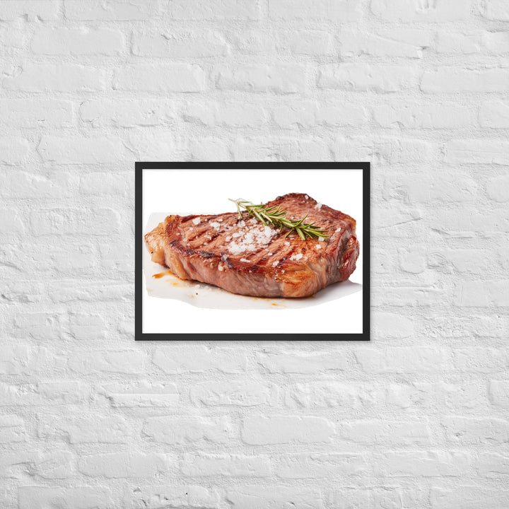 Sizzling Ribeye Steak Framed poster 🤤 from Yumify.AI