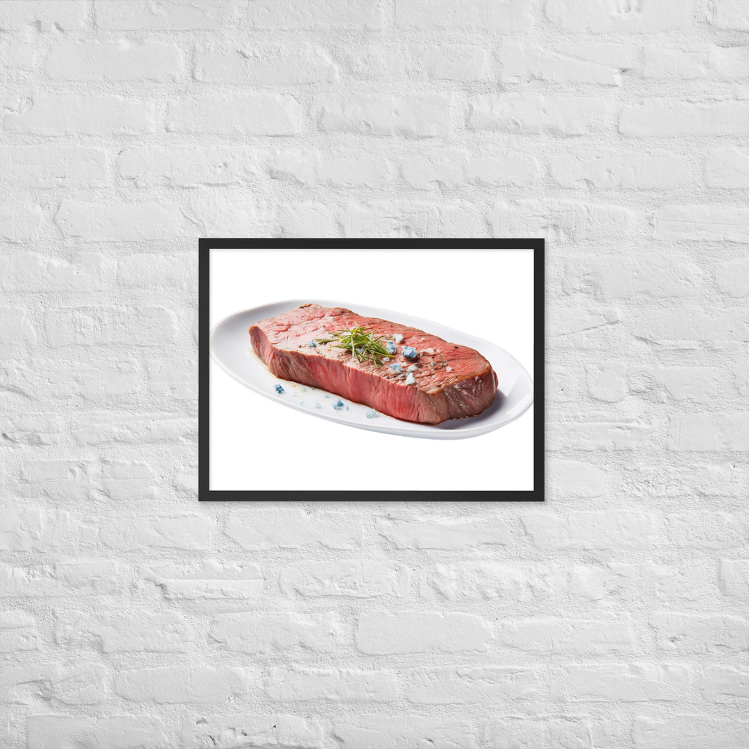 Blue Rare Steak Bliss Framed poster 🤤 from Yumify.AI