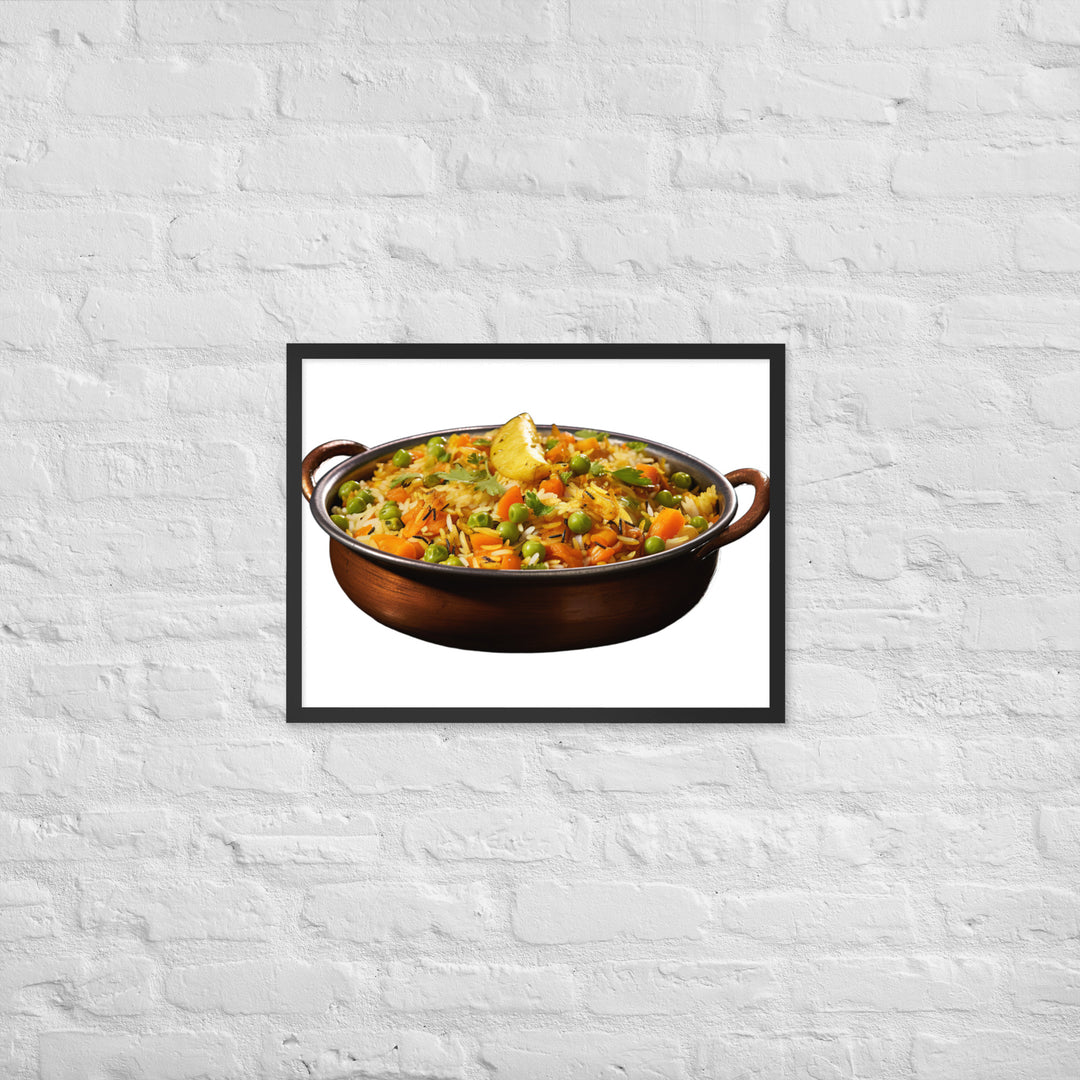 Vegetable Biryani Feast Framed poster 🤤 from Yumify.AI