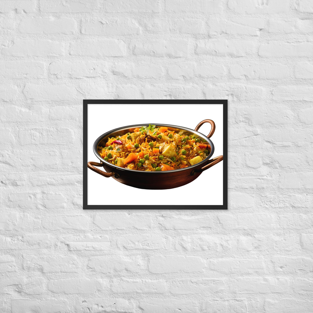 Vegetable Biryani Feast Framed poster 🤤 from Yumify.AI