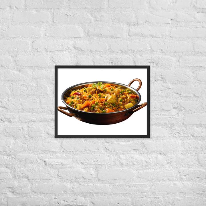 Vegetable Biryani Feast Framed poster 🤤 from Yumify.AI