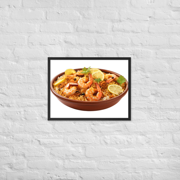 Prawn Biryani Seafood Delight Framed poster 🤤 from Yumify.AI