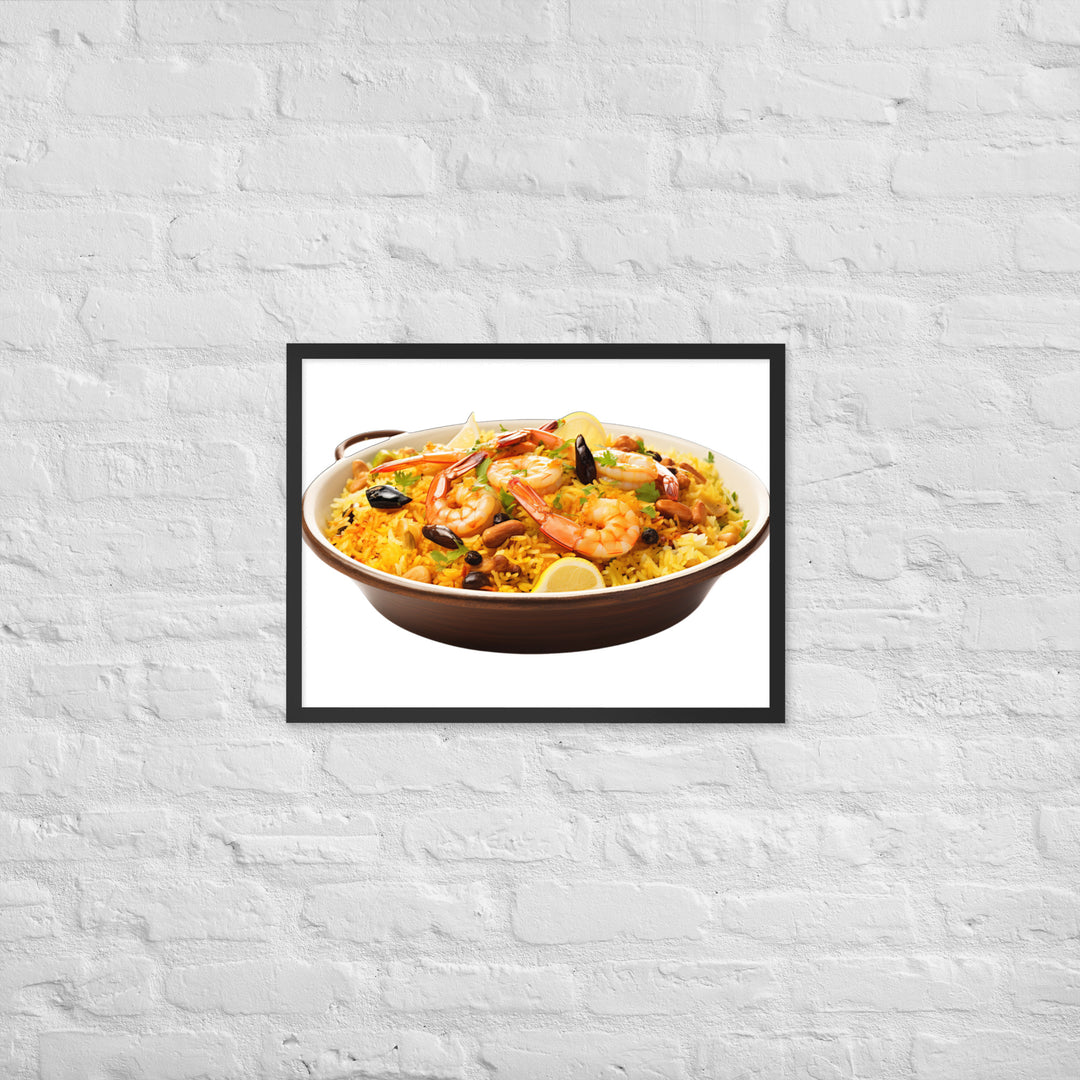 Prawn Biryani Seafood Delight Framed poster 🤤 from Yumify.AI