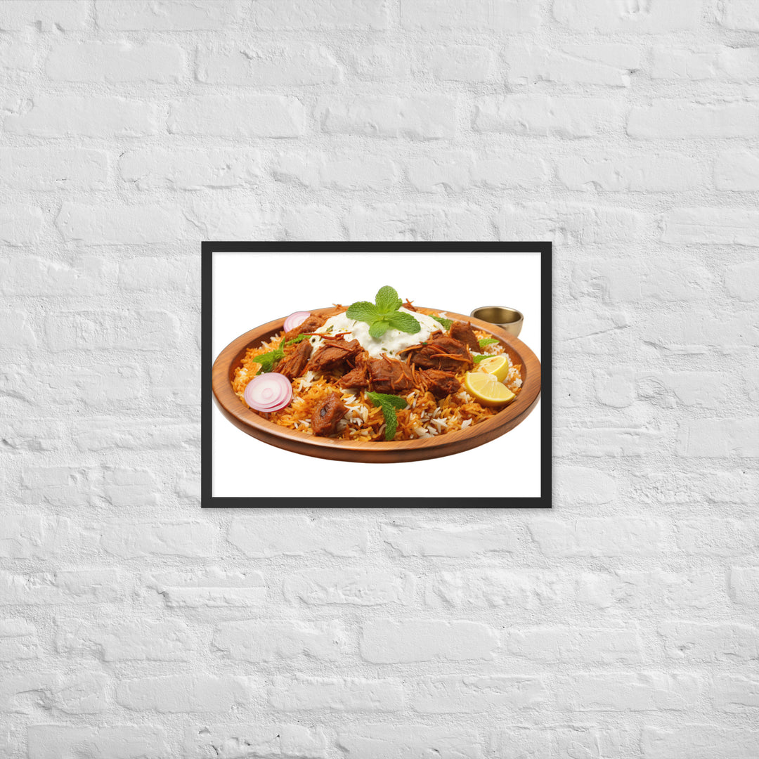 Mutton Biryani Platter Framed poster 🤤 from Yumify.AI