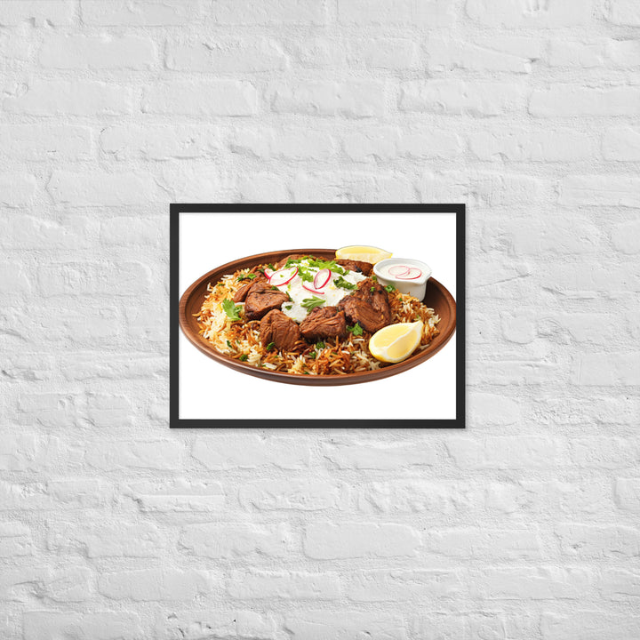 Mutton Biryani Platter Framed poster 🤤 from Yumify.AI