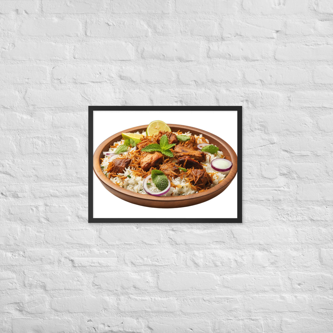 Mutton Biryani Platter Framed poster 🤤 from Yumify.AI