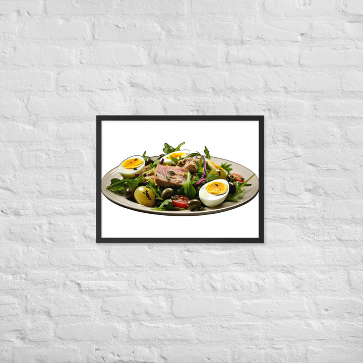 Tuna Nicoise Salad Framed poster 🤤 from Yumify.AI