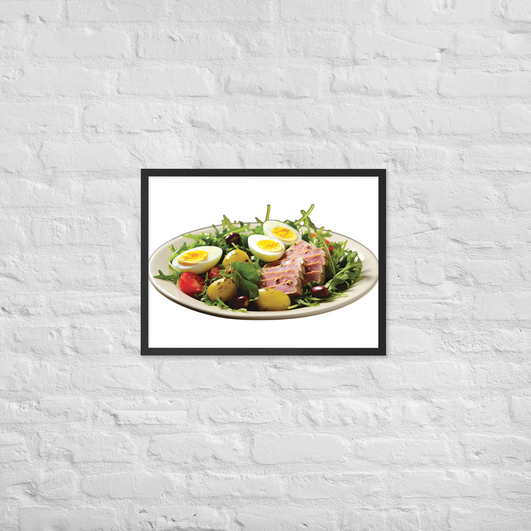 Tuna Nicoise Salad Framed poster 🤤 from Yumify.AI