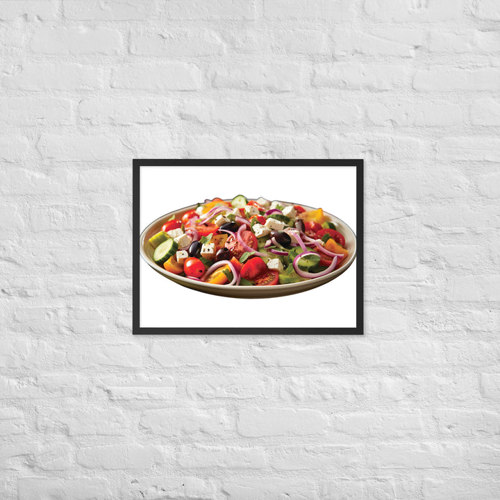 Greek Salad Delight Framed poster 🤤 from Yumify.AI