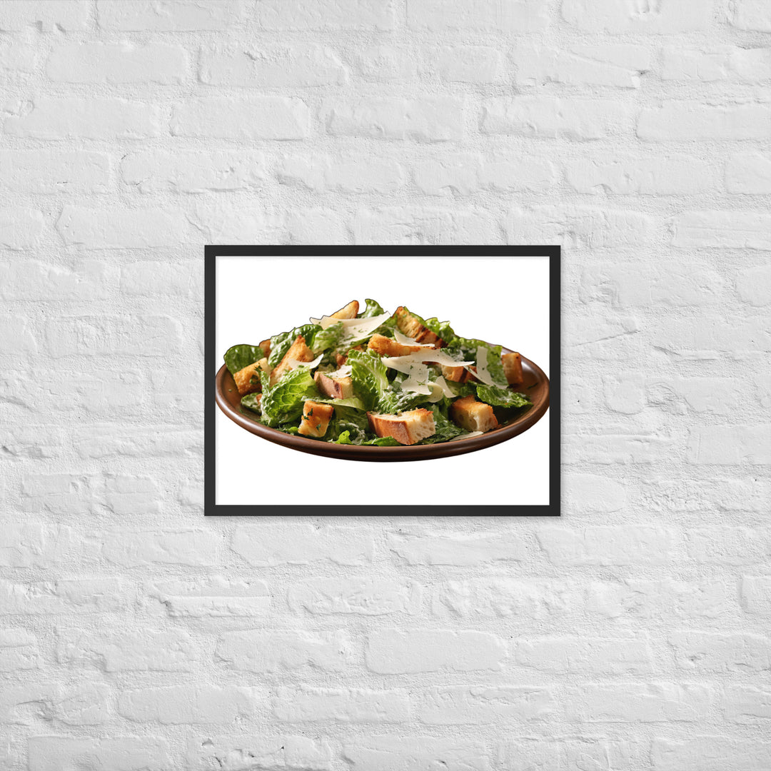 Fresh Caesar Salad Framed poster 🤤 from Yumify.AI