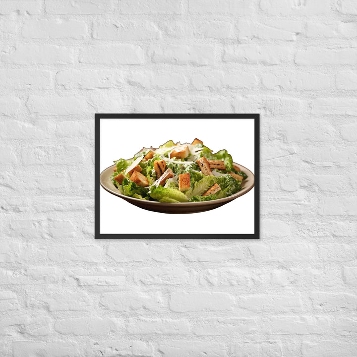 Fresh Caesar Salad Framed poster 🤤 from Yumify.AI