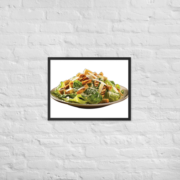 Fresh Caesar Salad Framed poster 🤤 from Yumify.AI