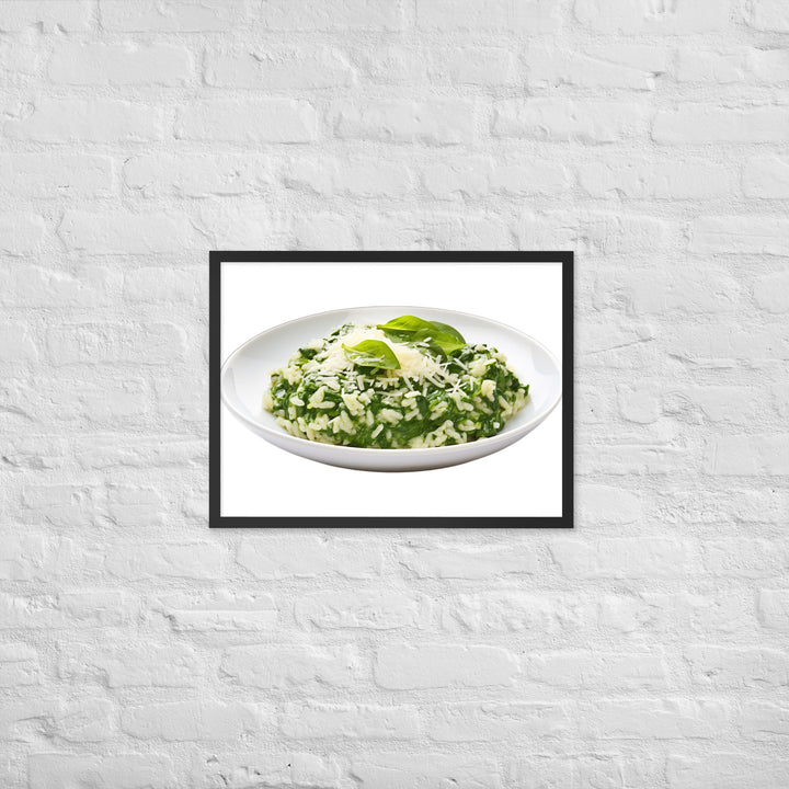 Spinach and Parmesan Risotto Framed poster 🤤 from Yumify.AI