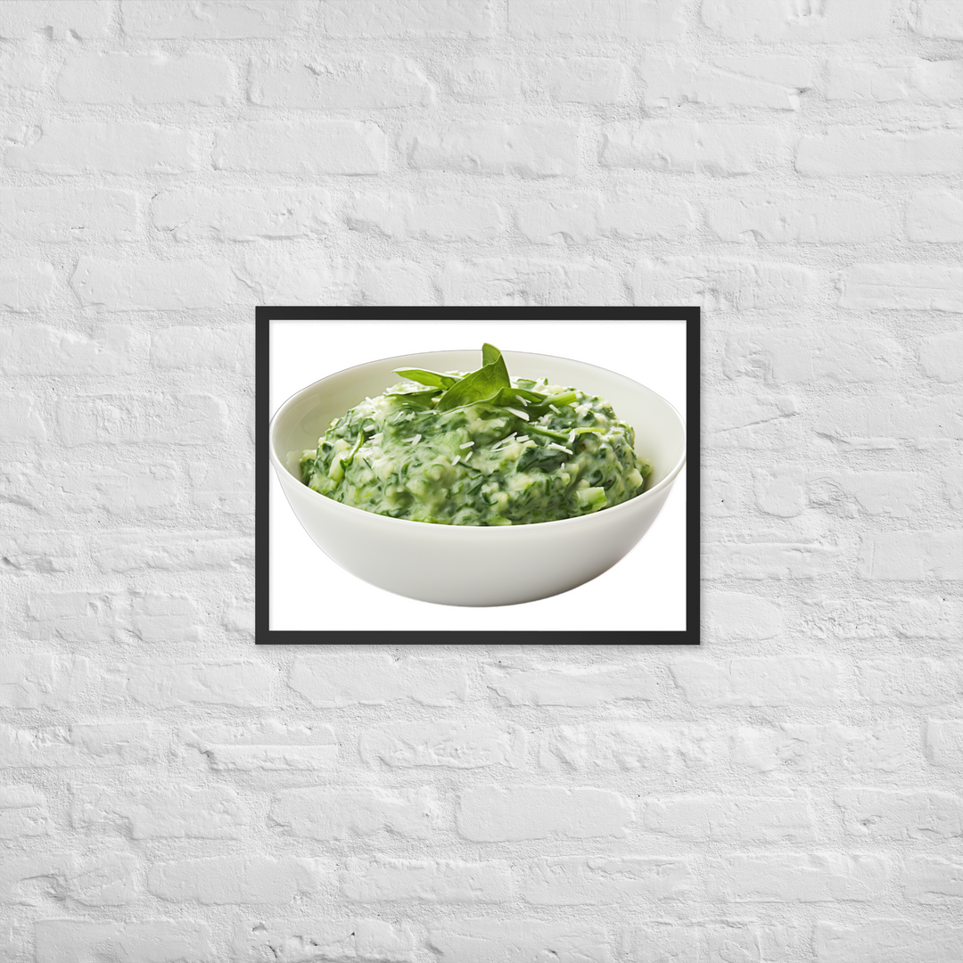 Spinach and Parmesan Risotto Framed poster 🤤 from Yumify.AI