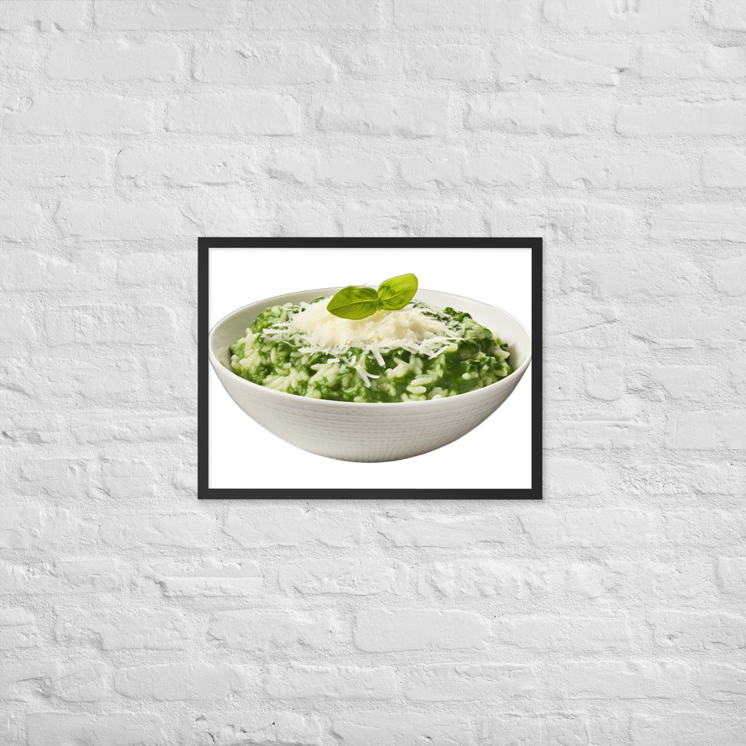 Spinach and Parmesan Risotto Framed poster 🤤 from Yumify.AI