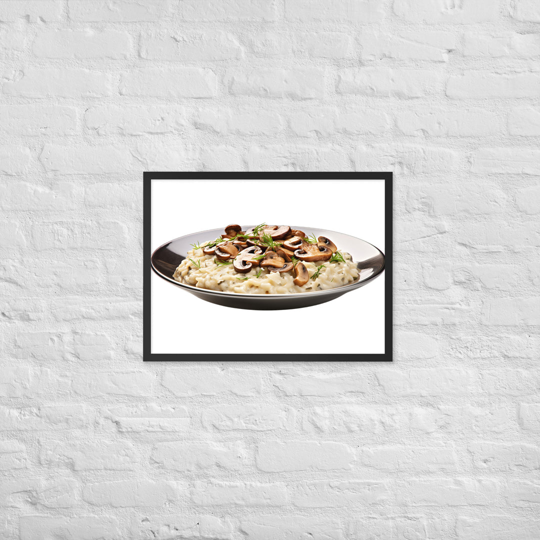 Creamy Mushroom Risotto Framed poster 🤤 from Yumify.AI