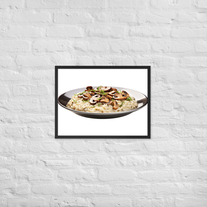 Creamy Mushroom Risotto Framed poster 🤤 from Yumify.AI