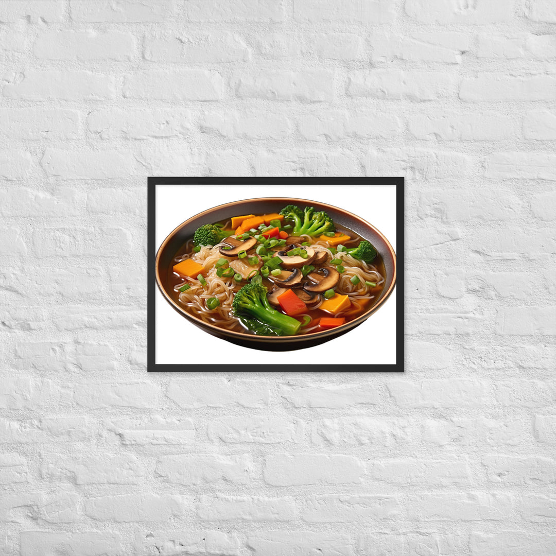 Vegetarian Ramen Delight Framed poster 🤤 from Yumify.AI