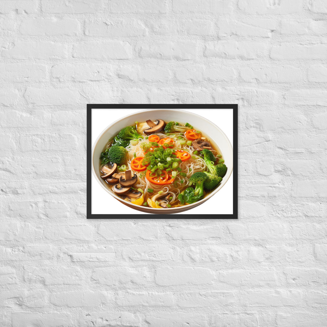 Vegetarian Ramen Delight Framed poster 🤤 from Yumify.AI