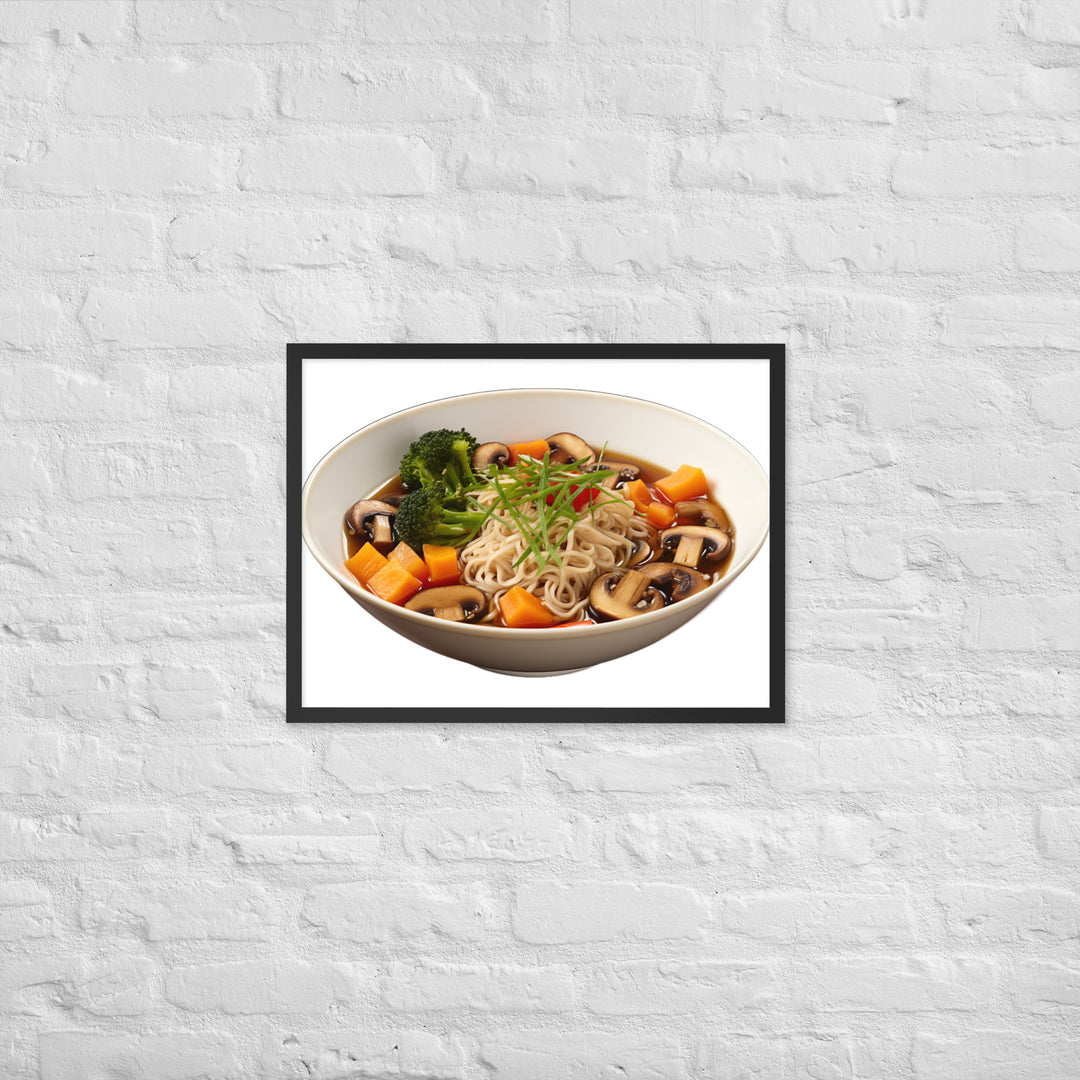 Vegetarian Ramen Delight Framed poster 🤤 from Yumify.AI