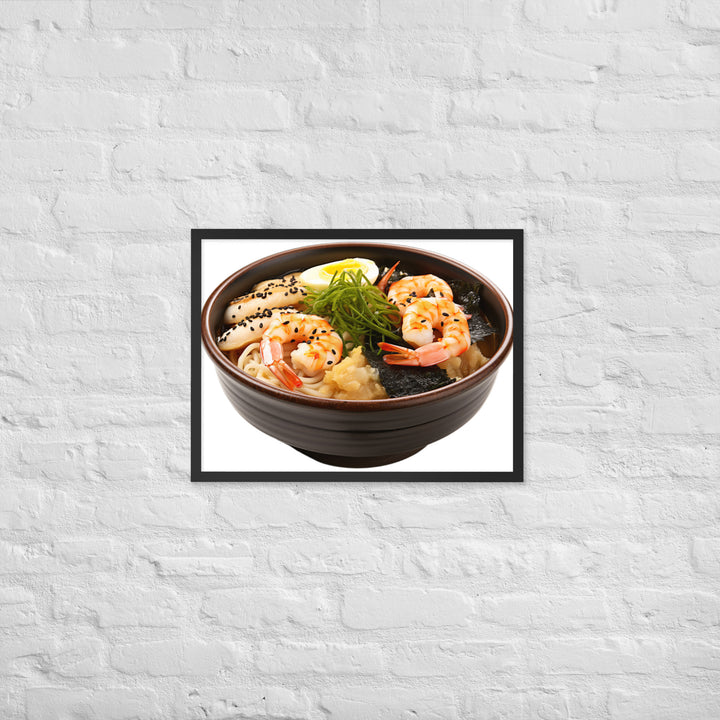 Seafood Extravaganza Ramen Framed poster 🤤 from Yumify.AI