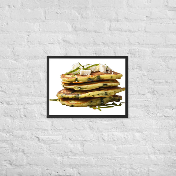 Savory Spinach Pancakes Framed poster 🤤 from Yumify.AI