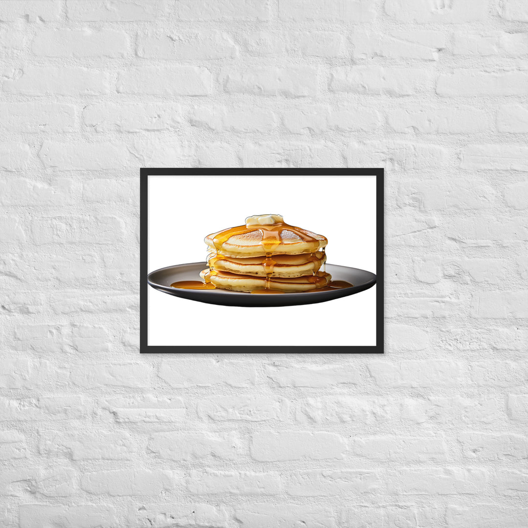 Fluffy Pancake Stack Framed poster 🤤 from Yumify.AI