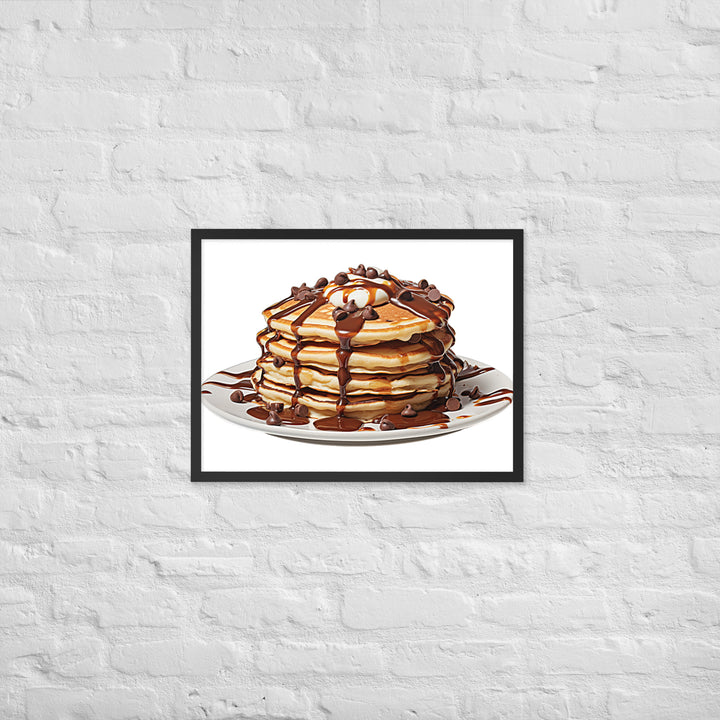 Chocolate Chip Pancakes Framed poster 🤤 from Yumify.AI