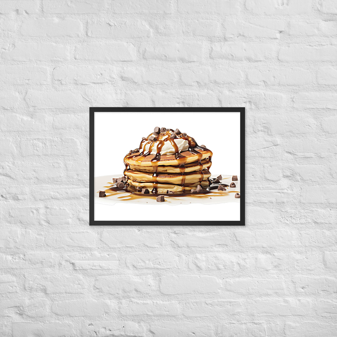 Chocolate Chip Pancakes Framed poster 🤤 from Yumify.AI