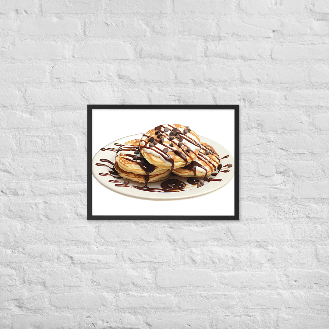 Chocolate Chip Pancakes Framed poster 🤤 from Yumify.AI