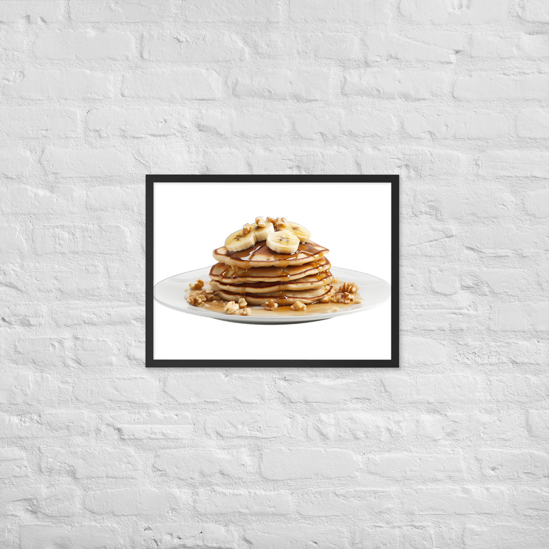 Banana Walnut Pancakes Framed poster 🤤 from Yumify.AI