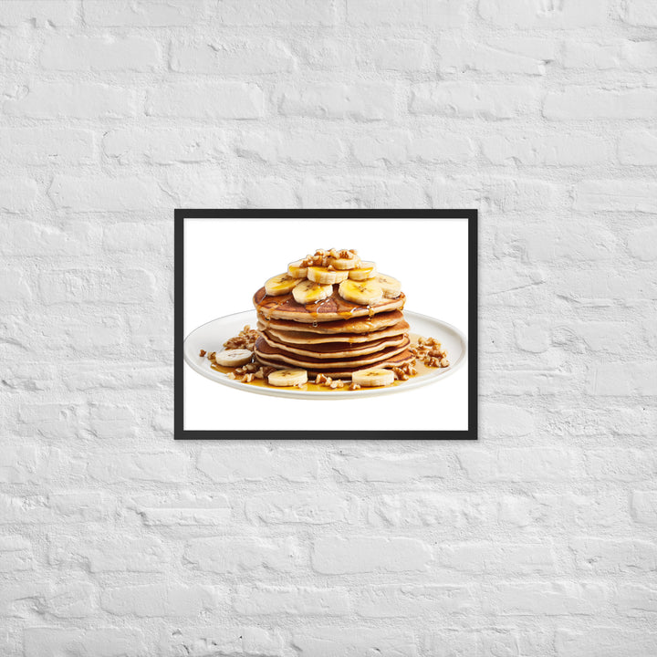 Banana Walnut Pancakes Framed poster 🤤 from Yumify.AI