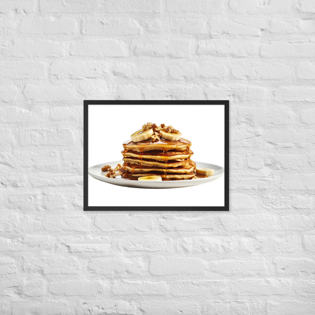 Banana Walnut Pancakes Framed poster 🤤 from Yumify.AI