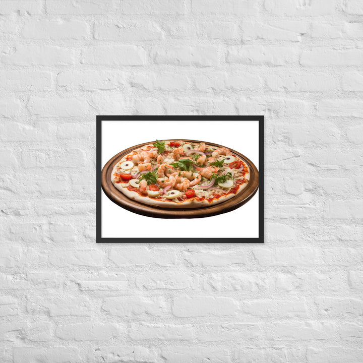 Seafood Supreme Pizza Framed poster 🤤 from Yumify.AI