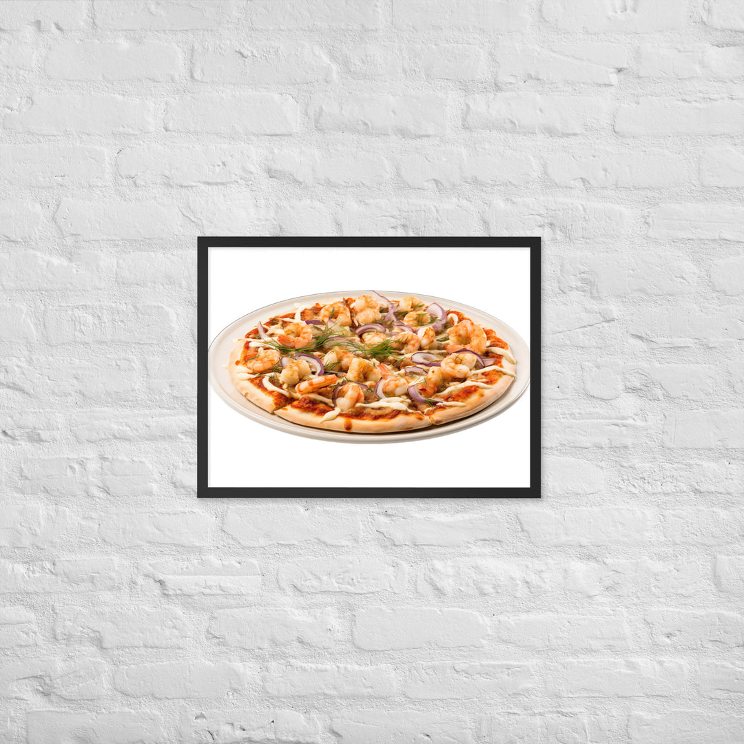 Seafood Supreme Pizza Framed poster 🤤 from Yumify.AI