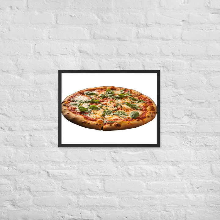 Cheese Dripping Margherita Pizza Framed poster 🤤 from Yumify.AI