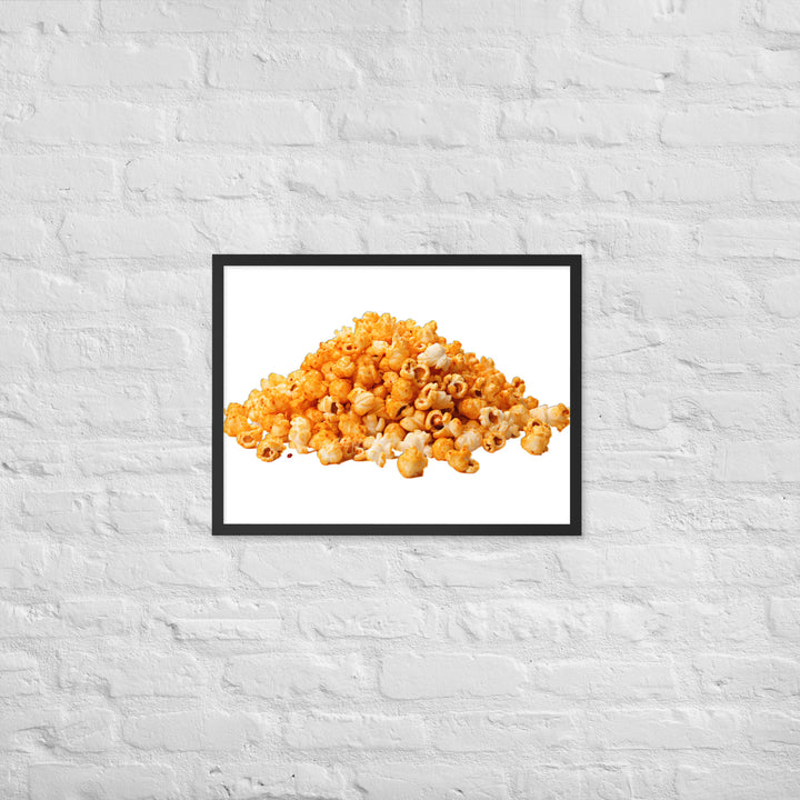 Spicy Cheese Popcorn Framed poster 🤤 from Yumify.AI