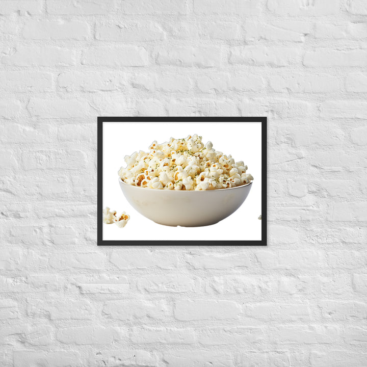 Sea Salt and Olive Oil Popcorn Framed poster 🤤 from Yumify.AI