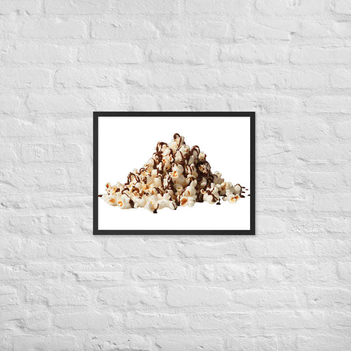 Chocolate Drizzle Popcorn Framed poster 🤤 from Yumify.AI