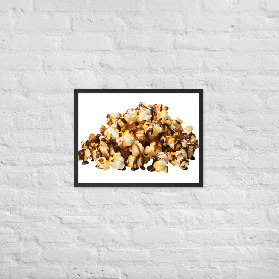 Chocolate Drizzle Popcorn Framed poster 🤤 from Yumify.AI