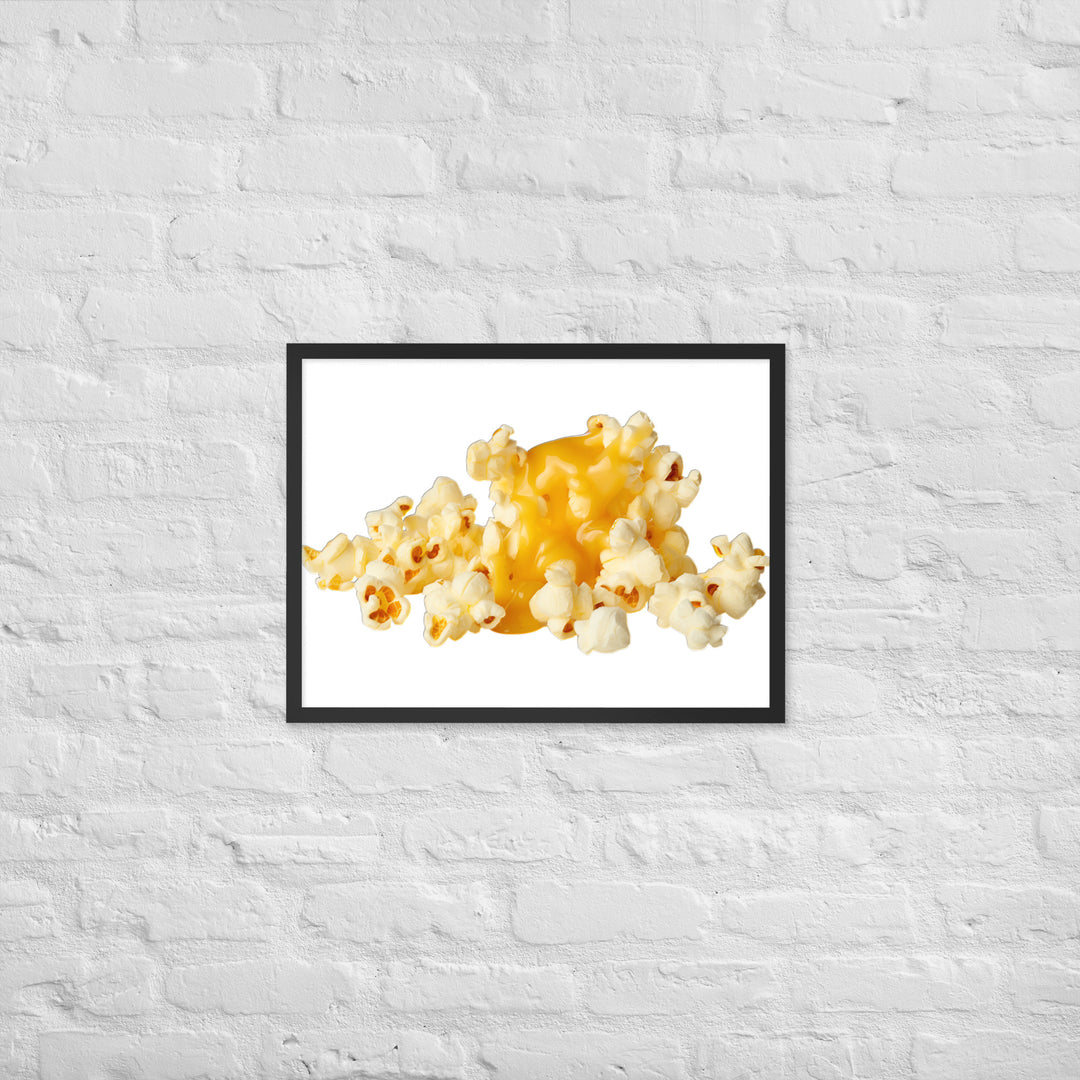 Butter Drizzled Popcorn Framed poster 🤤 from Yumify.AI