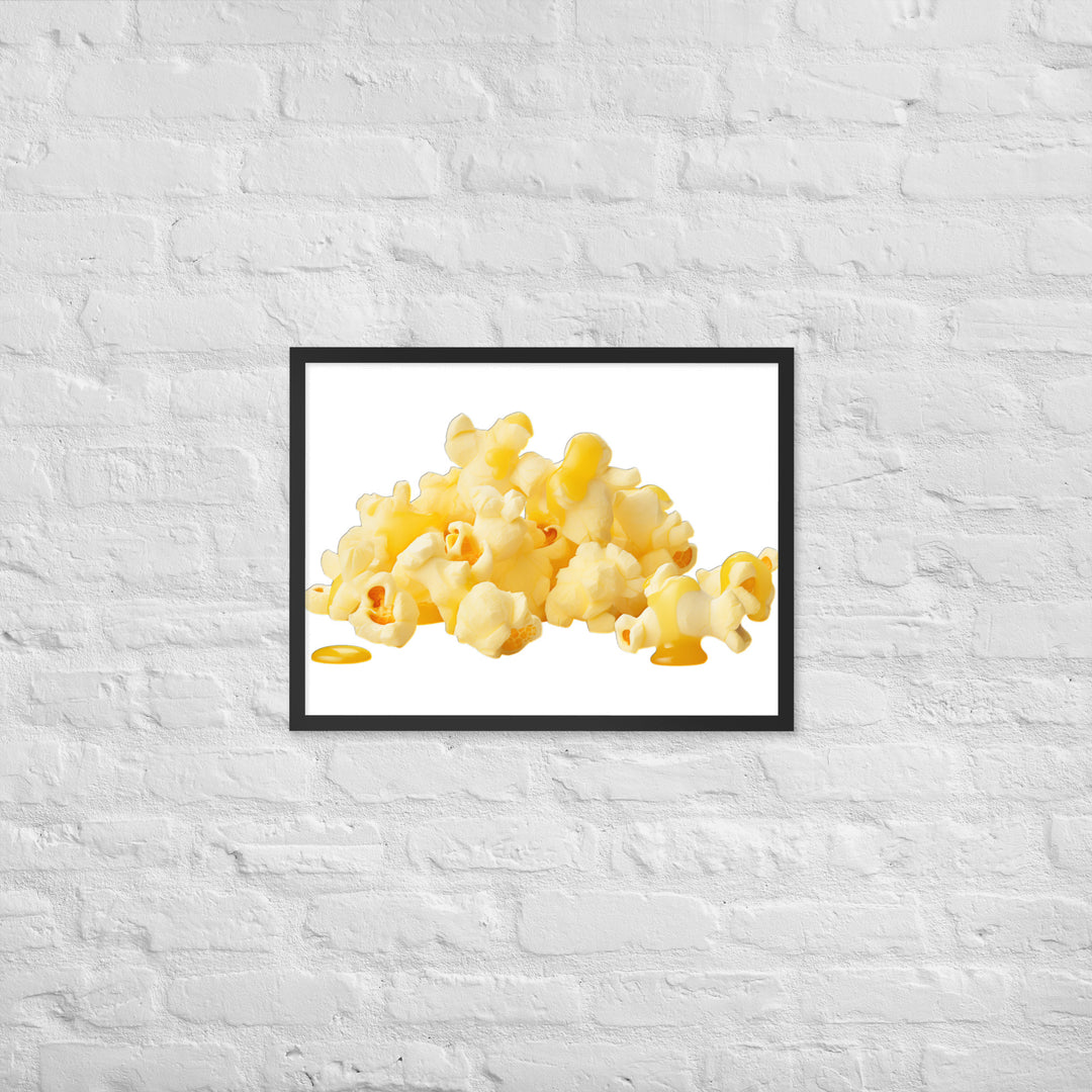 Butter Drizzled Popcorn Framed poster 🤤 from Yumify.AI