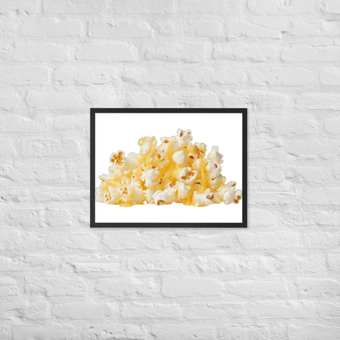 Butter Drizzled Popcorn Framed poster 🤤 from Yumify.AI